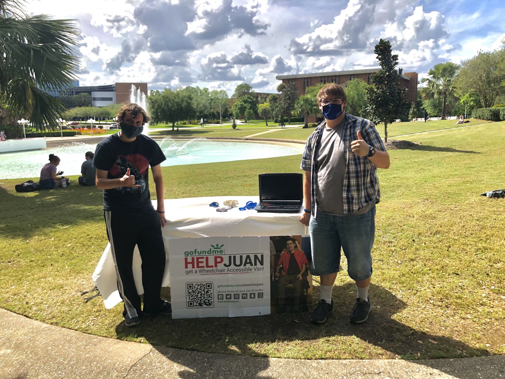 Joey LaPointe and Garrett Wincey tabling at UCF